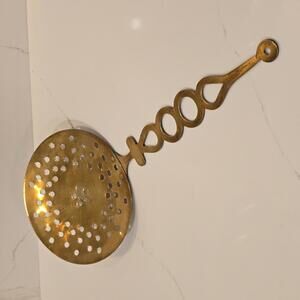 Vintage Brass Skimmer with Ornate Loop Handle